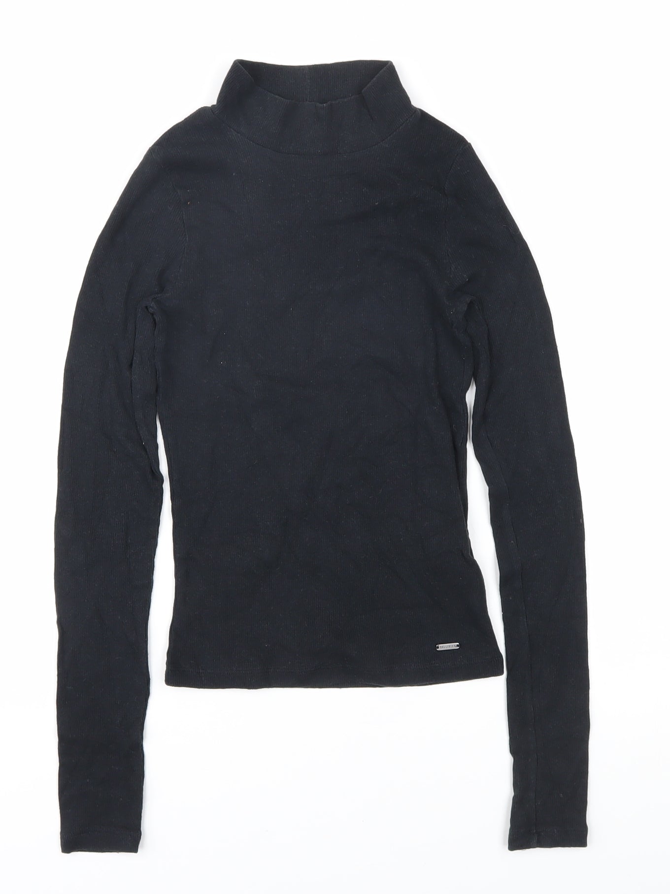 Hollister Womens Black Mock Neck Long Sleeve Top XS