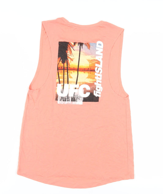 Womens UK Size M UFC Pink Polyester Blend Tank