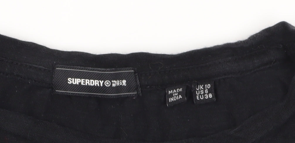 Superdry Women's Black Long Sleeve Jersey T-Shirt