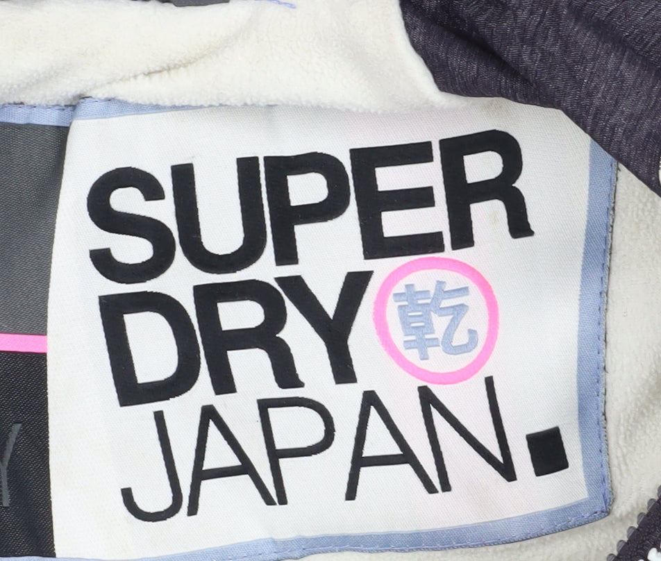 Superdry Women's Black Parka Jacket 2XS Slim Fit