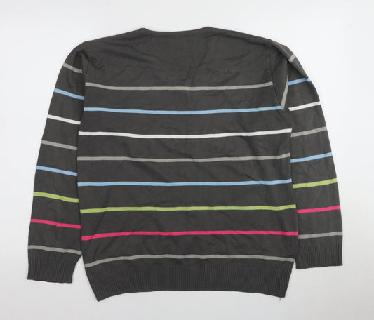 Lacoste Men's Multicoloured Striped Pullover M