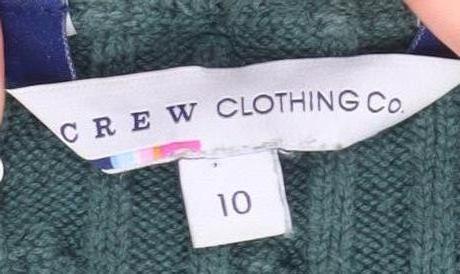 Crew Clothing Women's Green Jumper Dress, Size 10, Casual