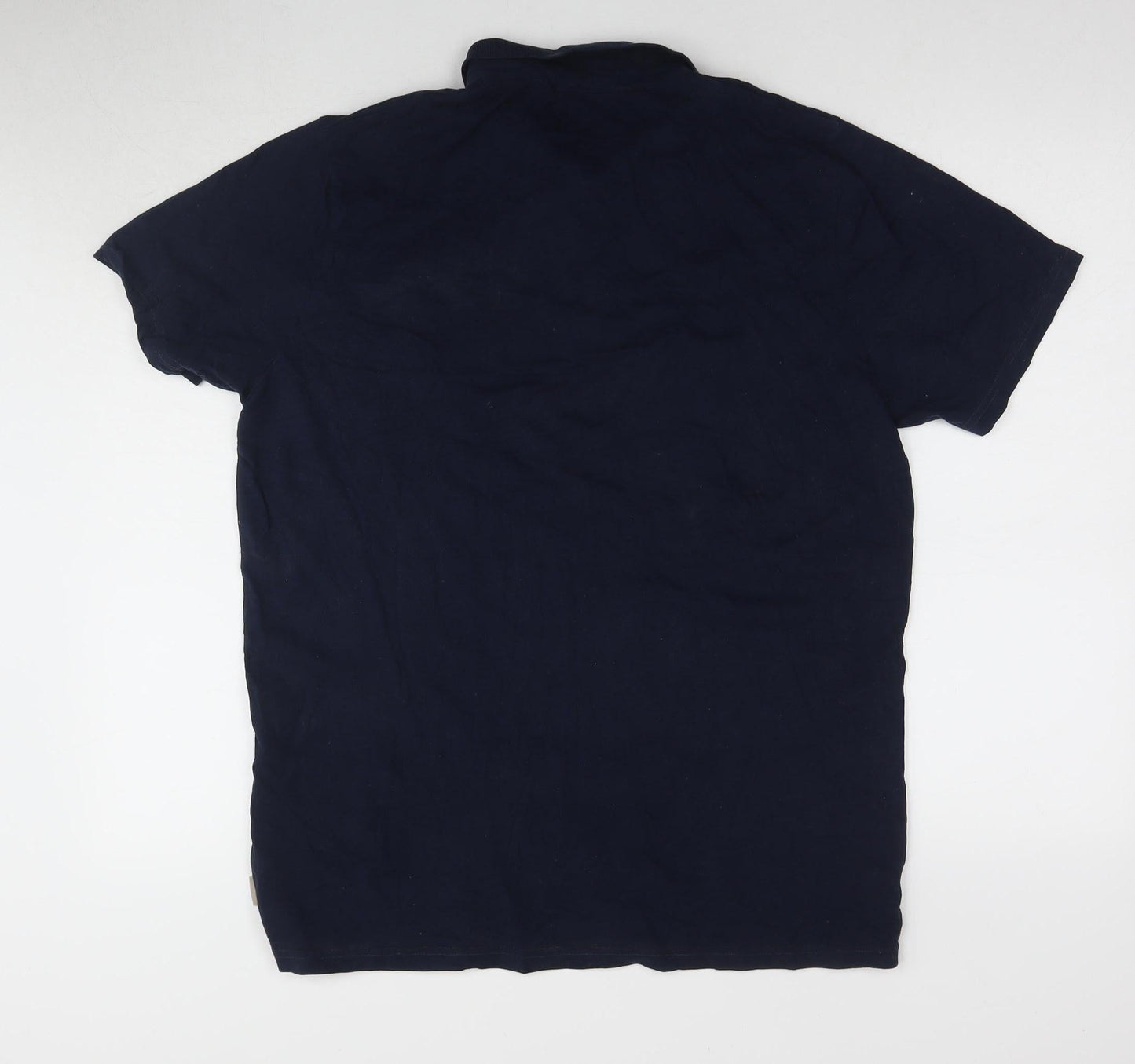 Lee Cooper Men's Blue Polo Shirt L Short Sleeve Cotton