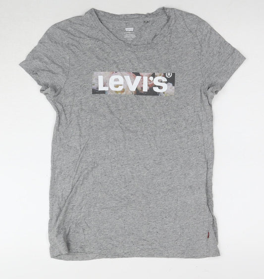 Levi's Grey Unisex T-Shirt, S, Casual Crew Neck