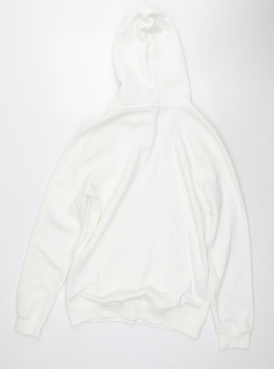 Champion Men's White Pullover Hoodie L - Logo Accent