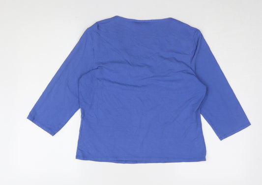 Alex & Co. Women's Blue 3/4 Sleeve Blouse Size 14