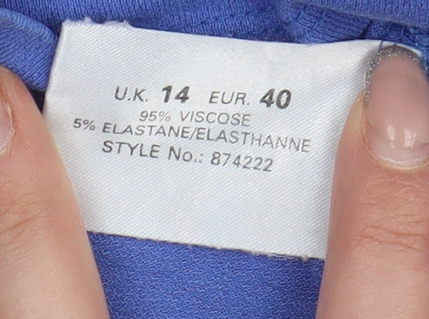 Alex & Co. Women's Blue 3/4 Sleeve Blouse Size 14