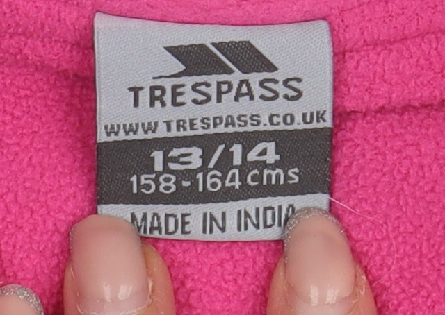 Trespass Women's Pink Fleece Pullover Hoodie Size 14