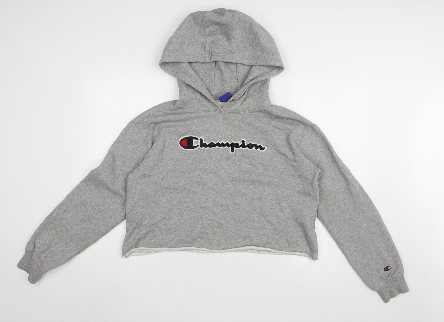 Champion Unisex Grey Pullover Hoodie L Cotton