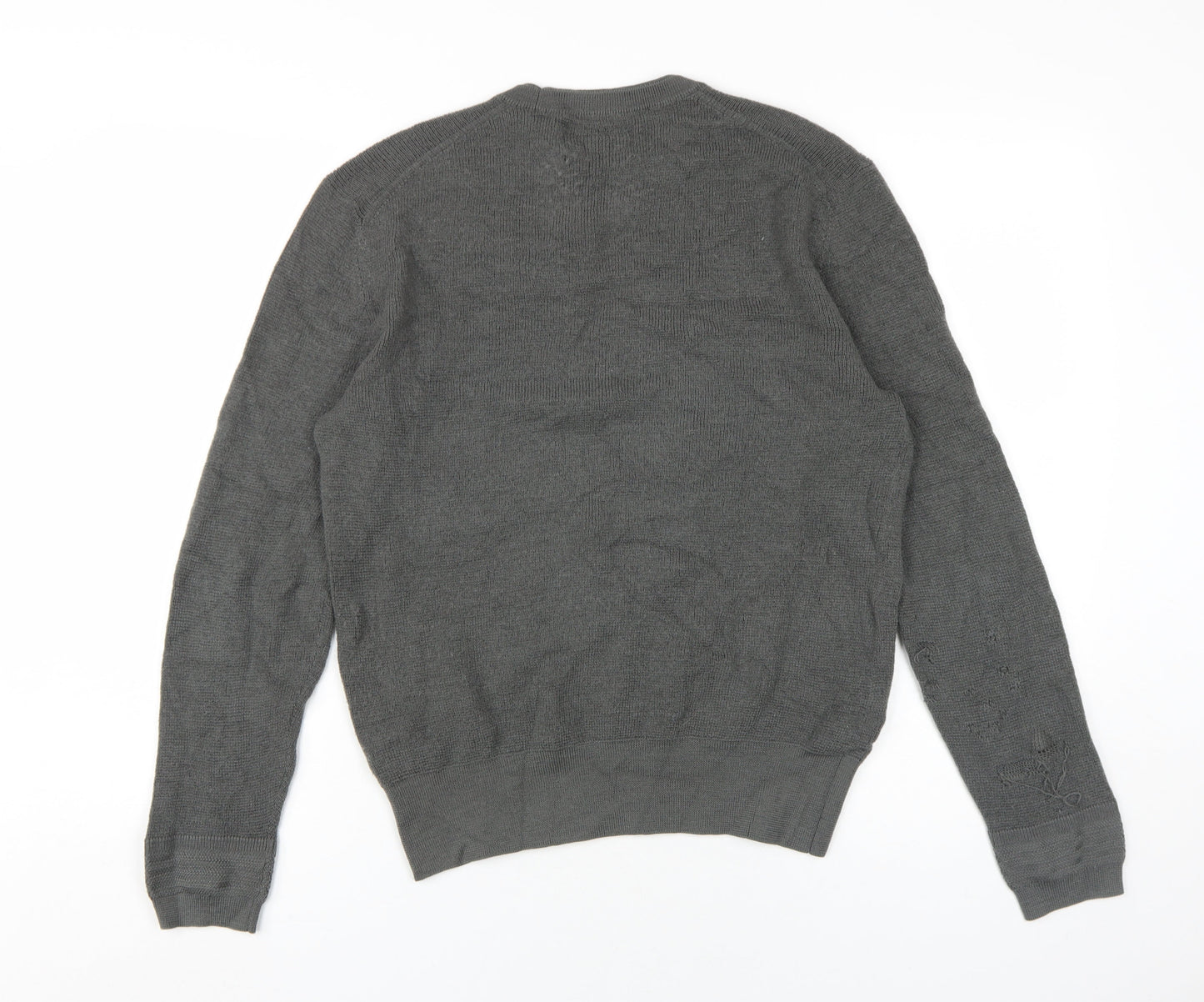 AllSaints Men's Grey Wool Pullover Jumper L