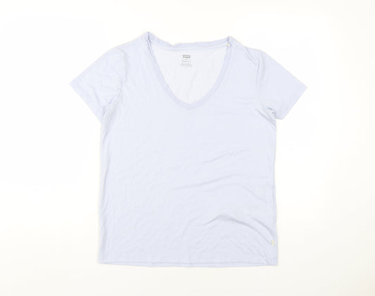 Levi's Women's White V-Neck T-Shirt, M, Casual