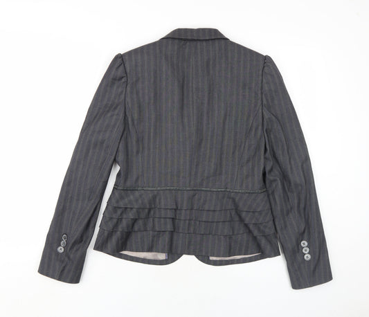 Next Women's Grey Pinstripe Suit Jacket, Size 12