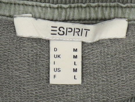 Brand and care label for ESPRIT Women's Green Pullover Sweatshirt M