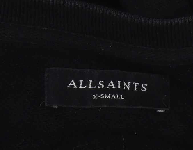 AllSaints Men's Black XS Crew Neck Sweatshirt