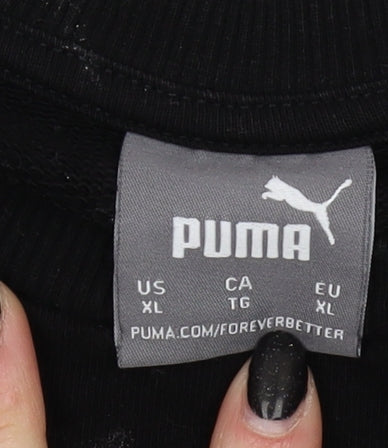 Puma Men's Black XL Pullover Sweatshirt - Graphic Logo Design