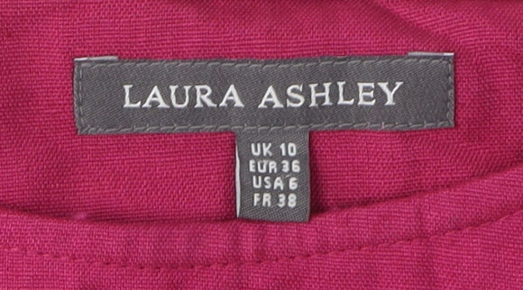 Laura Ashley Women's Pink Floral Knee Length Dress