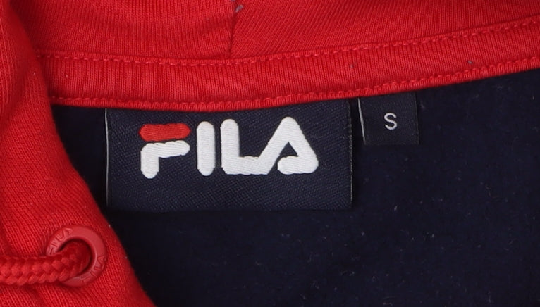 Fila Men's Red & Blue Pullover Hoodie S