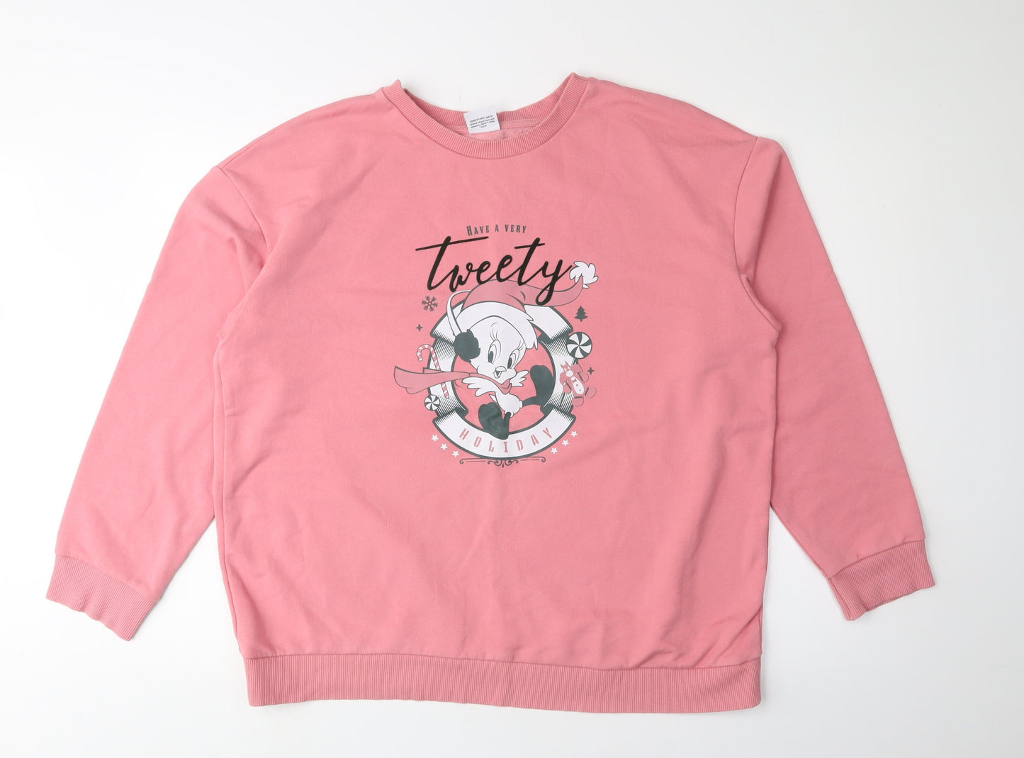 Looney Tunes Pink Teens Sweatshirt, Size 18, Tweety Graphic