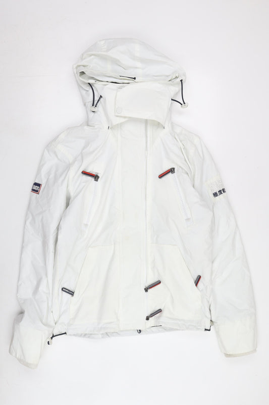 Superdry White Windbreaker Jacket, Size M, Unisex