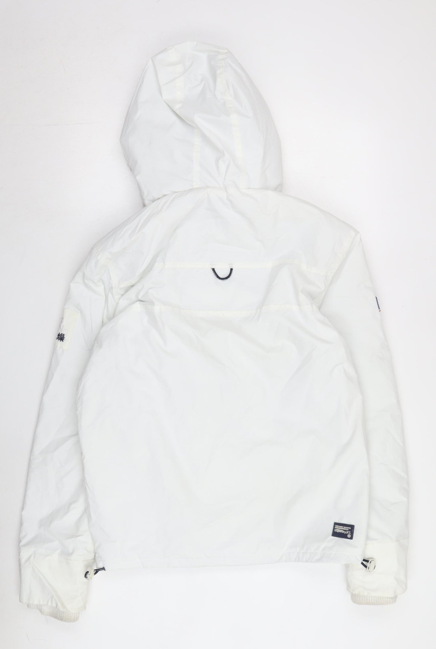 Superdry White Windbreaker Jacket, Size M, Unisex