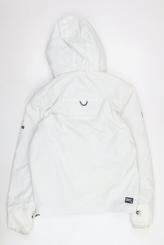 Superdry White Windbreaker Jacket, Size M, Unisex