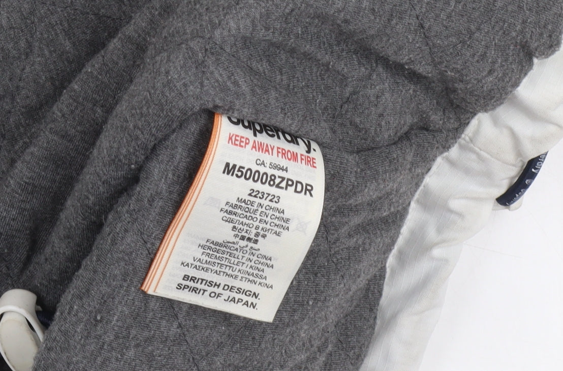 Superdry White Windbreaker Jacket, Size M, Unisex