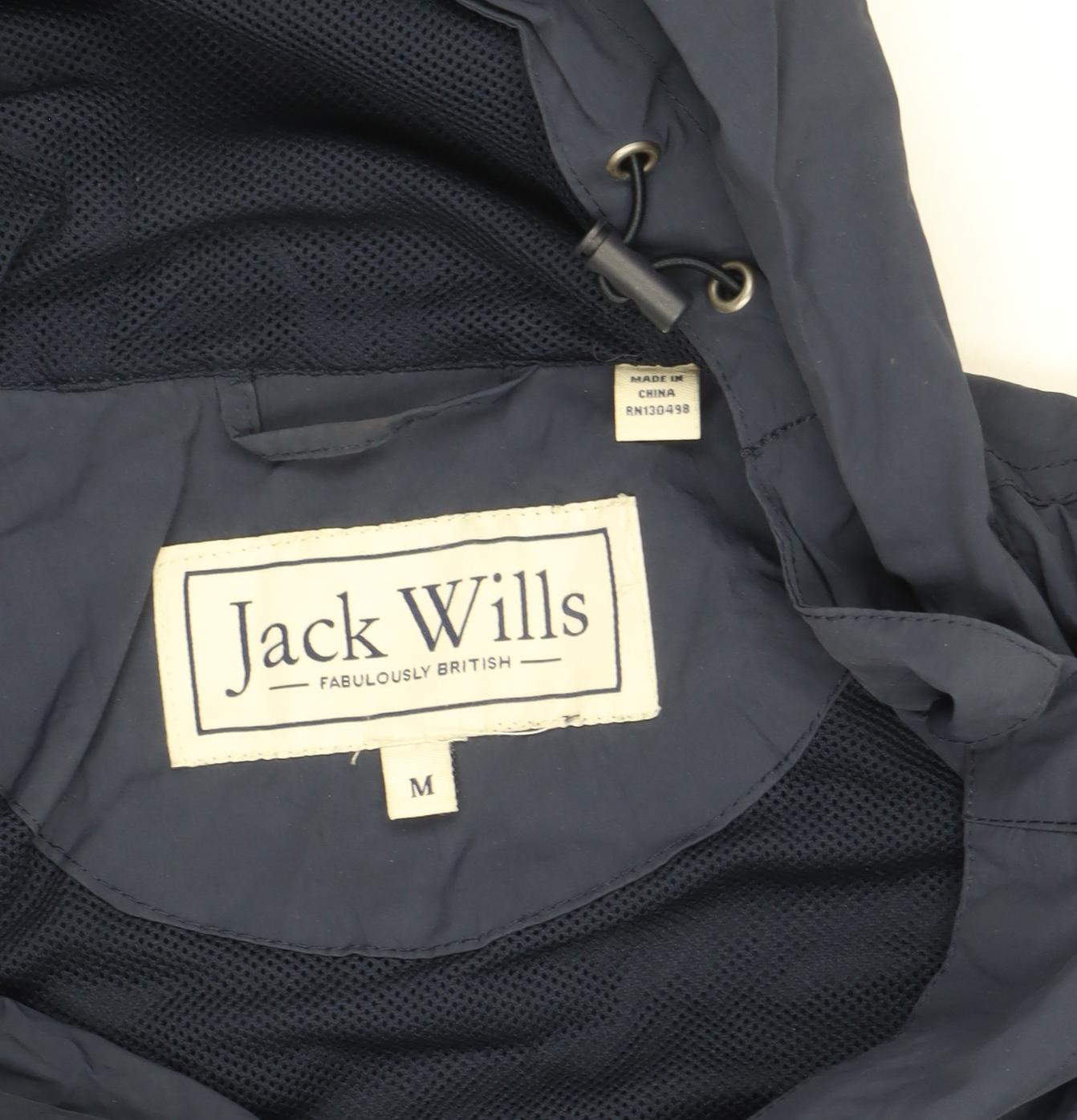 Jack Wills Unisex Blue Windbreaker Jacket M