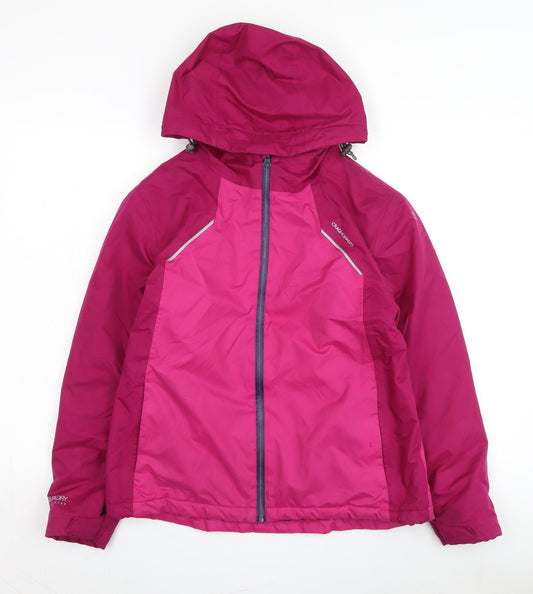 Craghoppers Women's Pink Parka Jacket, Size 12, Hooded