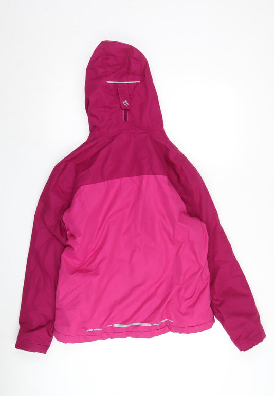 Craghoppers Women's Pink Parka Jacket, Size 12, Hooded