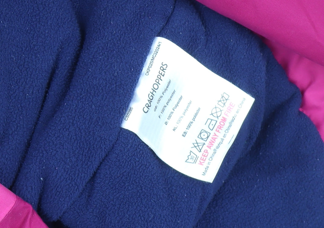 Craghoppers Women's Pink Parka Jacket, Size 12, Hooded