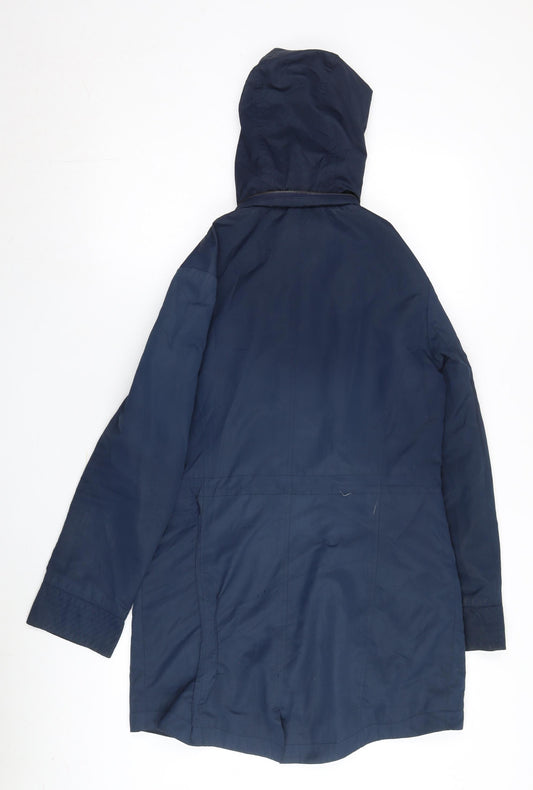 CC Women's Blue Parka Jacket - Size 10
