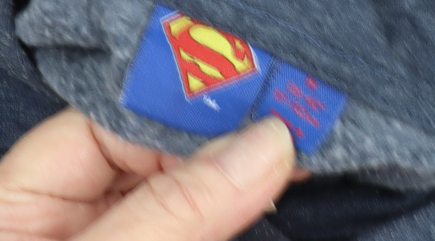 Superman Men's Blue Pullover Hoodie Large