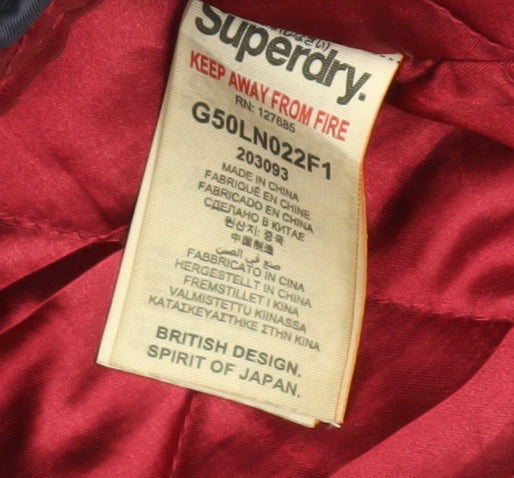 Superdry Women's Blue Parka Jacket XS Hooded