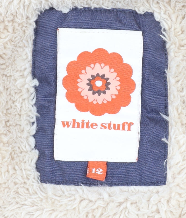 White Stuff Women's Blue Puffer Waistcoat Size 12
