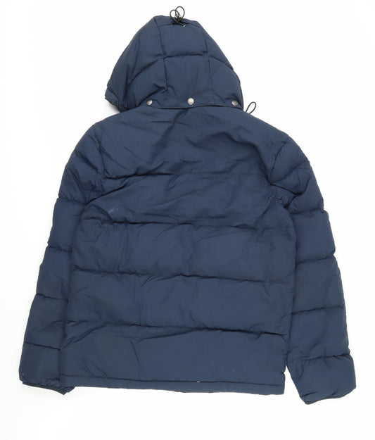Jack Wills Men's Blue Medium Puffer Jacket