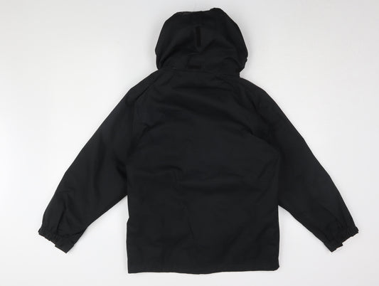 Hi Gear Boys Black Hooded Rain Coat - Size 7-8