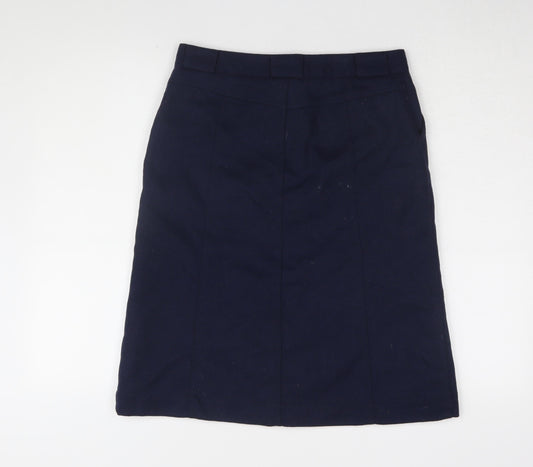 Gap Women's Blue Wool Blend Knee-Length Pencil Skirt