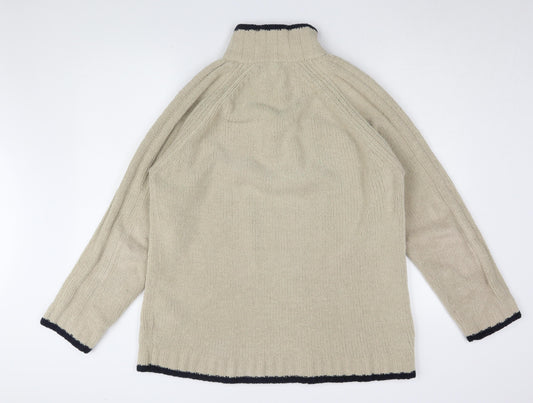 Peter Storm Men's Beige Knit Sweatshirt, Medium, 1/2 Zip