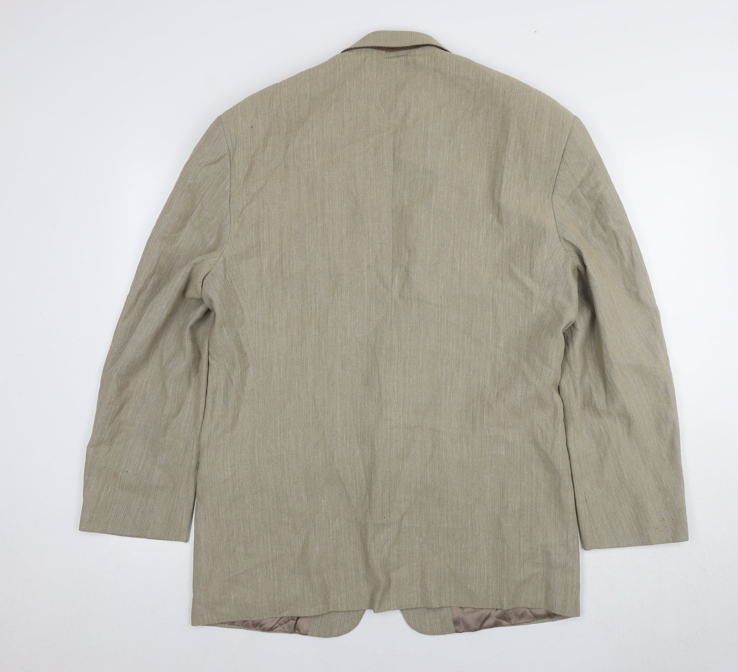 Emporio Armani Beige Men's Blazer, Size 44R, Two-Button