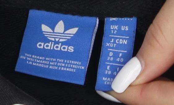 Adidas Women's Black Cropped Hoodie Size L