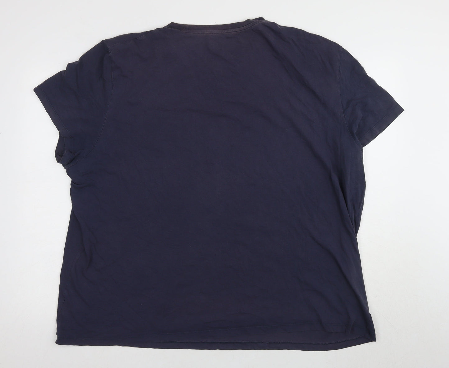 Coca Cola Mens Blue Christmas Graphic 3XL T-Shirt