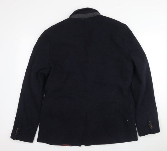 Ted Baker Men's Blue Blazer, M, Lined with Button Accents