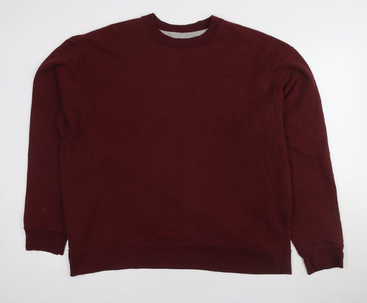 Mens UK XL Regular Champion Red Pullover Sweatshirt