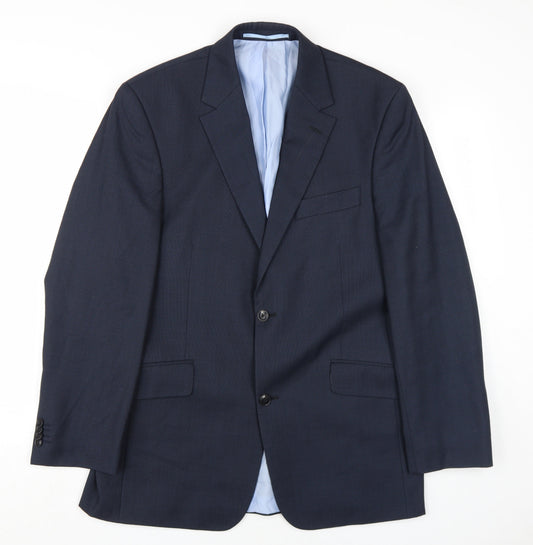 Mens 40 Chest Regular Daniel Hechter Blue Two-Button Blazer