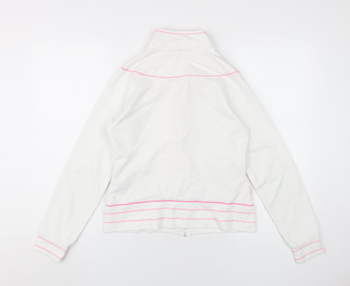 Puma Women's White Full Zip High Neck Sweatshirt UK 12