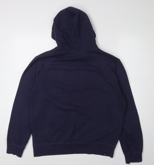 Puma Men's Blue Hoodie M Pullover with Logo