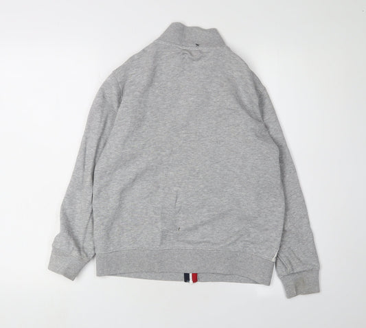 United Colors of Benetton Boys Grey Full Zip Hoodie, Size 8-9 Years