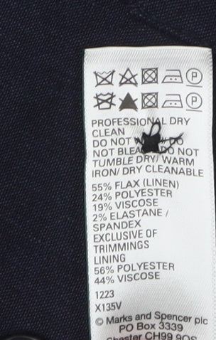 Marks and Spencer Men's Blue Suit Waistcoat 40R