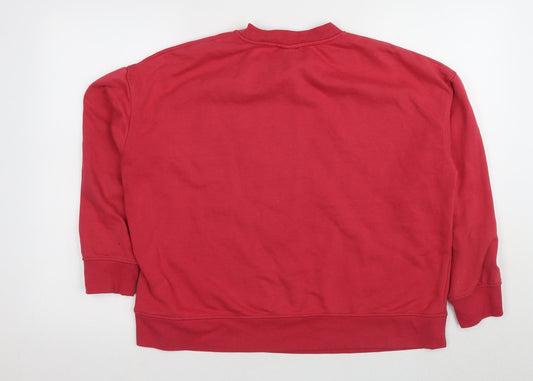 Disney Women’s Red Pullover Sweatshirt Lilo & Stitch L