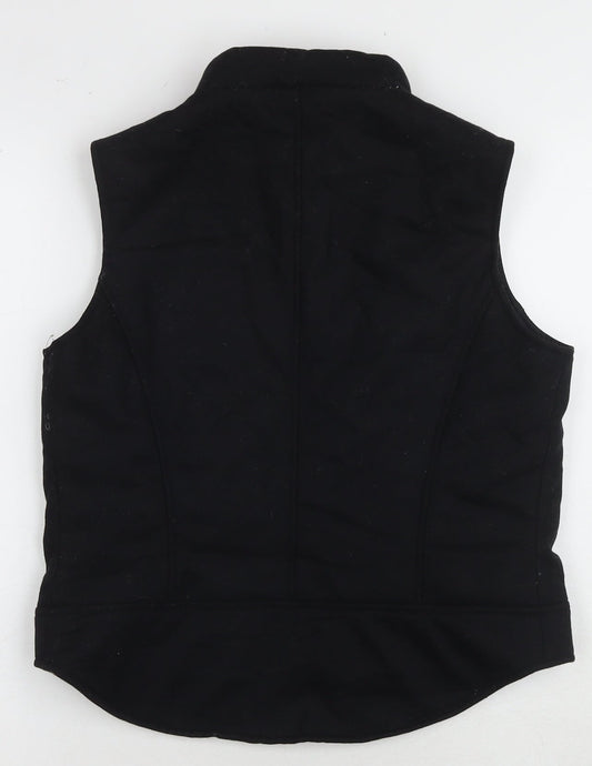 Pied A Terre Women's Black Waistcoat UK 10 Full Zip